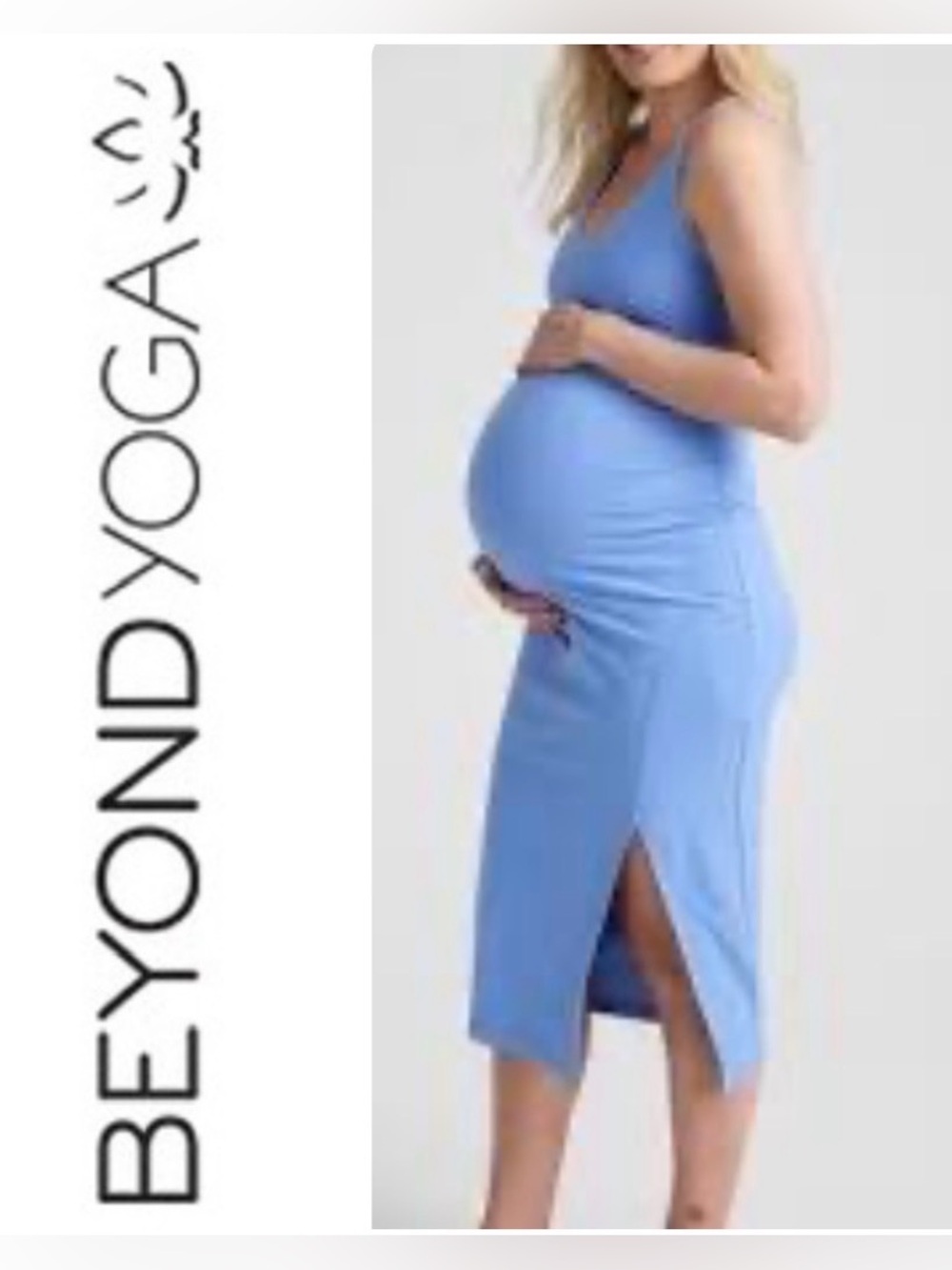 Beyond the Bump by Beyond Yoga Maternity Midi Dress- Medium -excellent condition